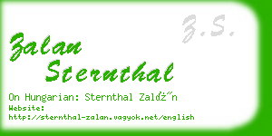 zalan sternthal business card